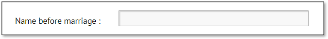 Name before marriage screenshot