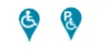 accessible toilet and parking icons