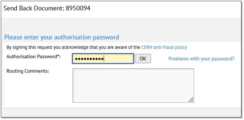 password