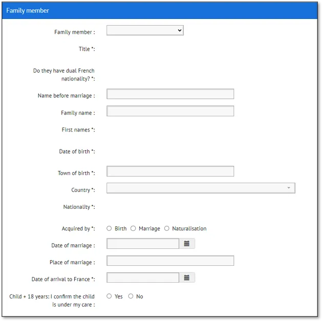 Family member screenshot